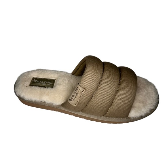 KOOLABURRA by UGG Rommie Mens Slippers Dune Size 9 Slides Fuzzy Comfy Shoes New - Picture 5 of 14